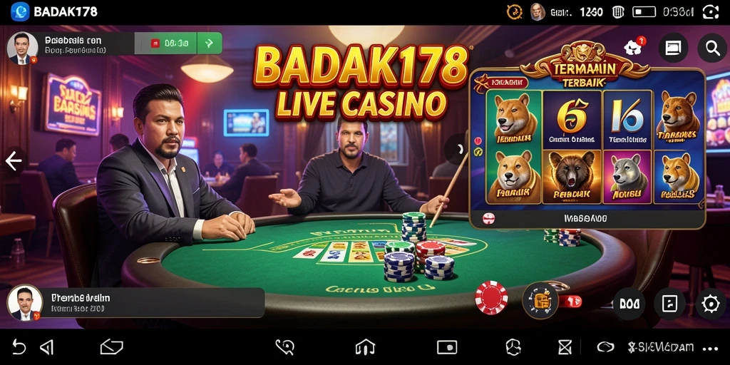 Tampilan gameplay Live Casino yang memikat dengan dealer langsung.