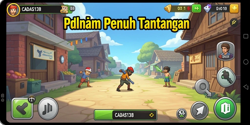 Tampilan gameplay <strong>CADAS138</strong> dengan karakter yang bekerja otomatis.