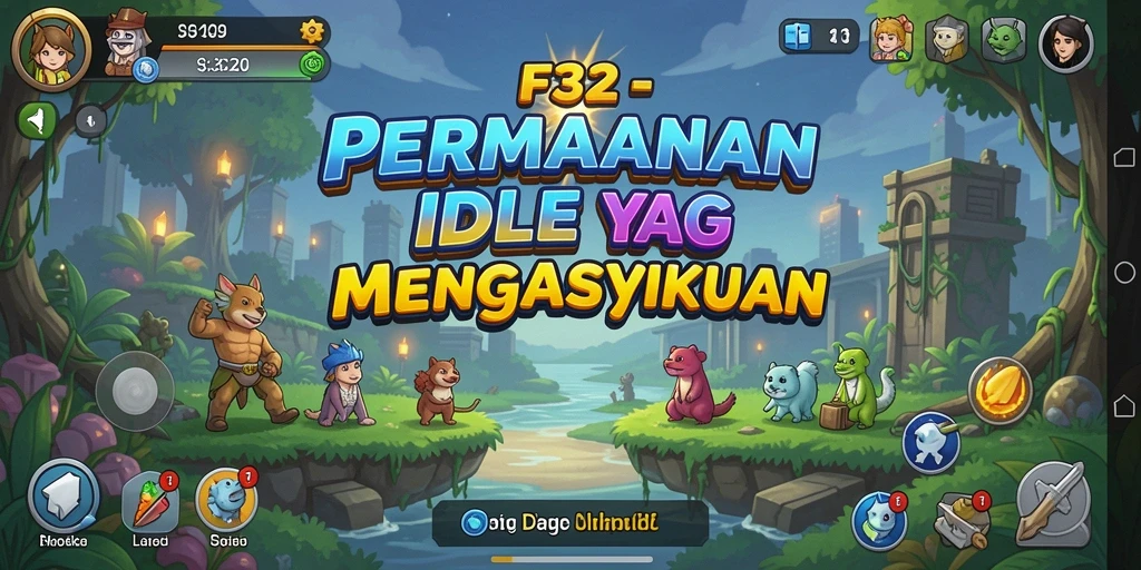 Tampilan gameplay F32 yang menarik dan penuh warna.