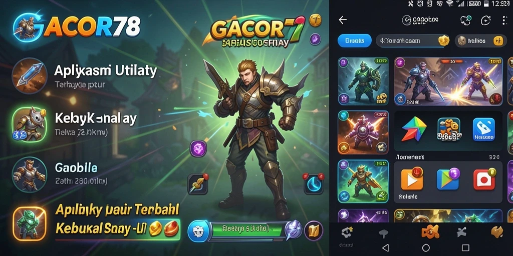 Tampilan screenshot utama GACOR78 menampilkan alat bantu Utility yang praktis.