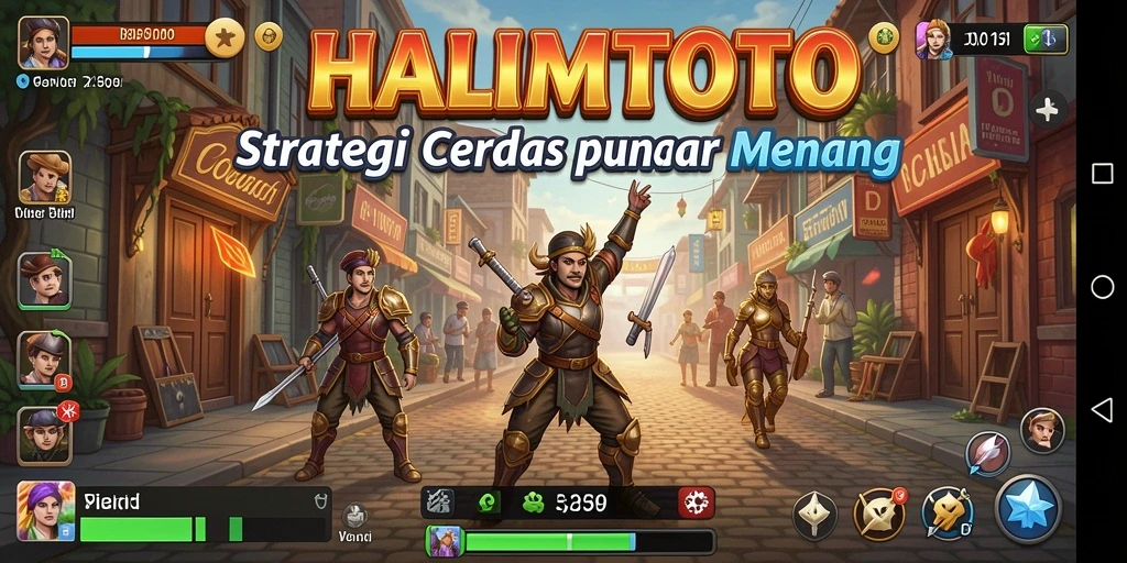 Screenshot gameplay HALIMTOTO menunjukkan aksi strategi yang mendebarkan.