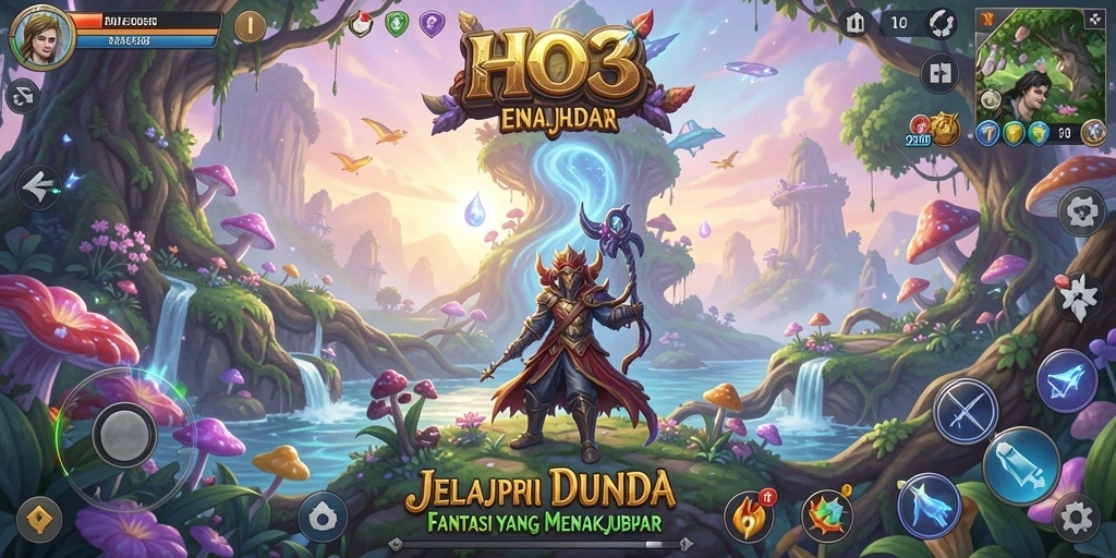 Tampilan menarik gameplay RPG di HO3 dengan grafis yang memukau.