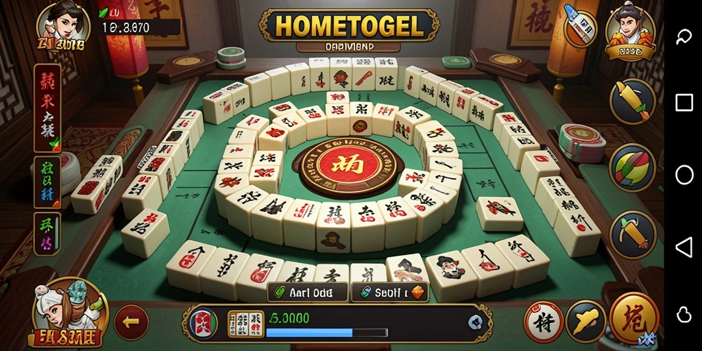 Tampilan menarik gameplay HOMETOGEL dengan desain yang memukau.