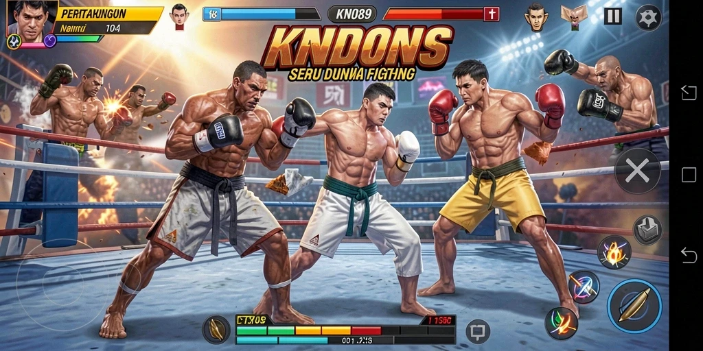 Tampilan gameplay KNO89 dengan pertarungan yang mendebarkan dan grafis mengesankan.