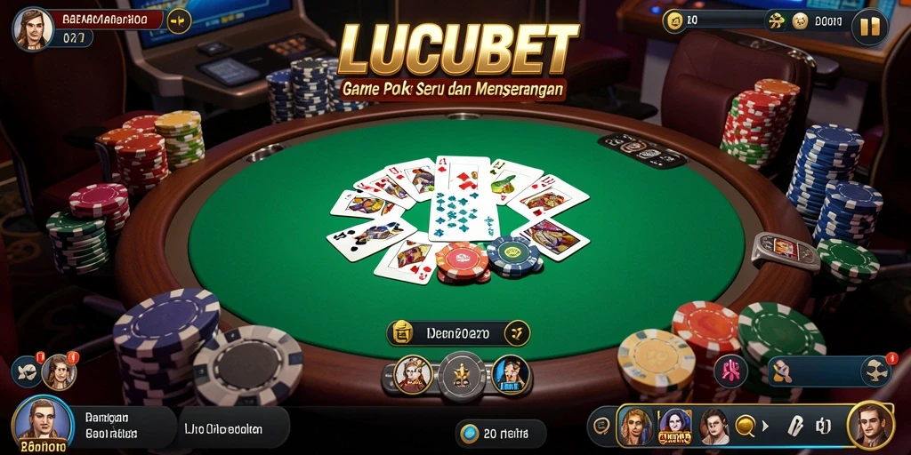 Screenshot gameplay menarik dari LUCUBET dengan aksi poker intens.