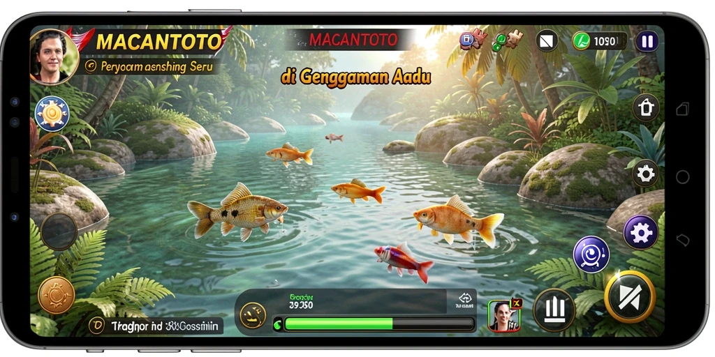 Gameplay seru dalam memancing dengan visual yang menakjubkan.