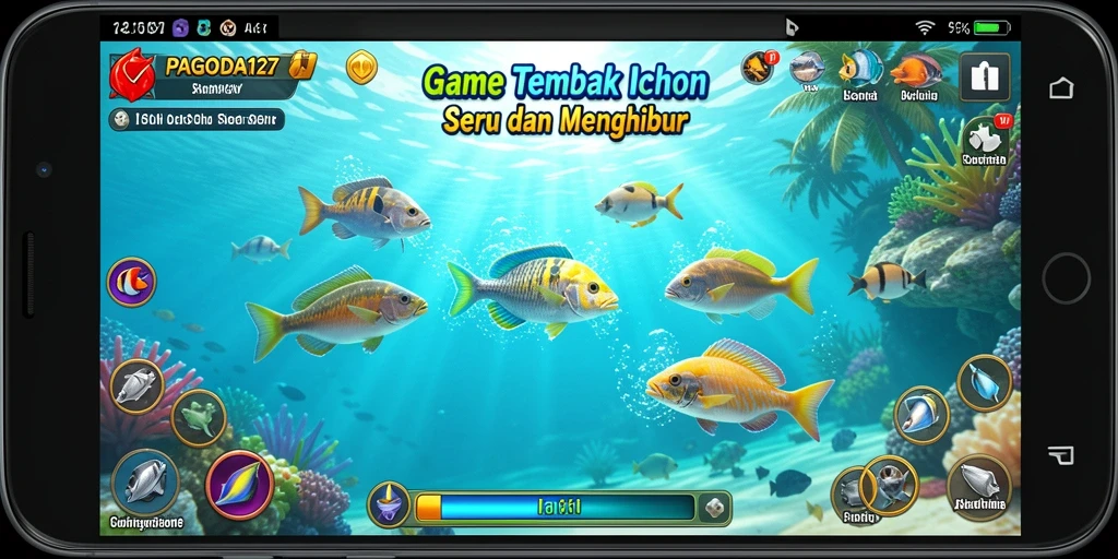 Tangkapan layar permainan Tembak Ikan yang memukau dan mengasyikkan.