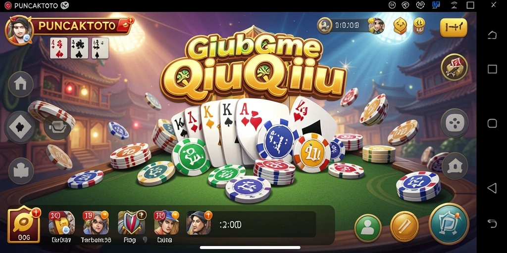 Gameplay seru di PUNCAKTOTO dengan kartu QiuQiu.