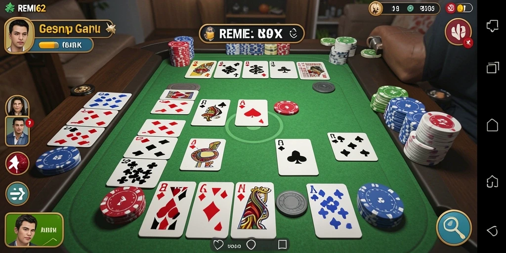 Screenshot gameplay Gaple yang seru dan menarik di REMI62.