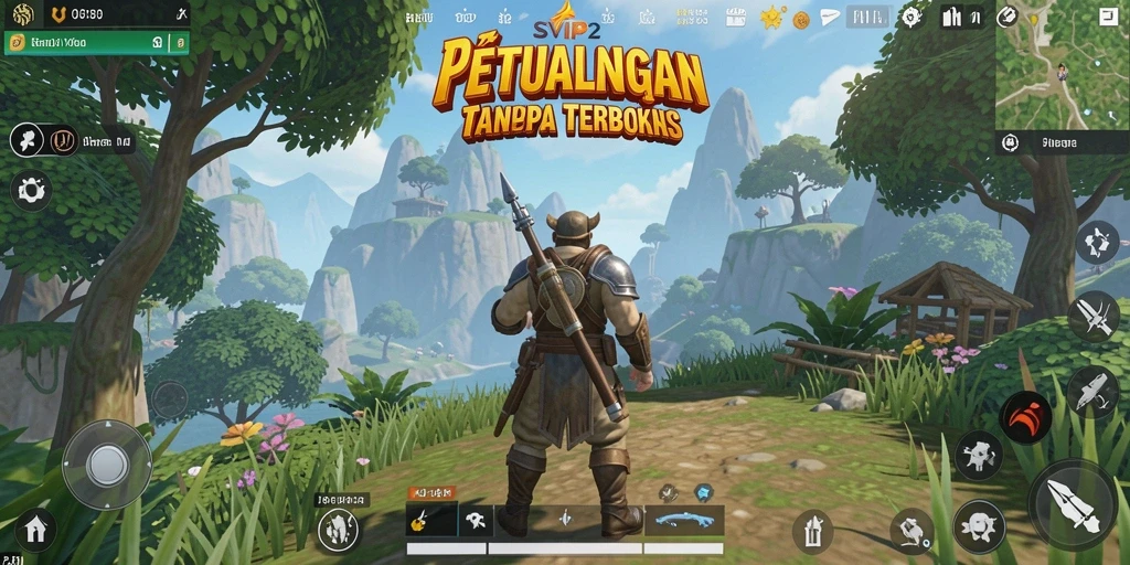 Screenshot gameplay SVIP2 menunjukkan eksplorasi dunia terbuka yang menakjubkan.