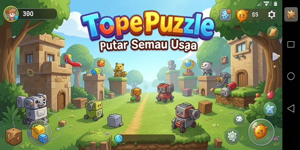 Tampilan gameplay menantang dari game puzzle TOPJITU.