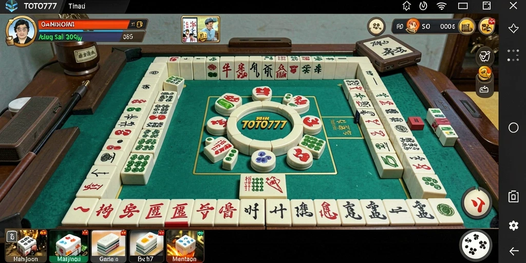 Screenshot TOTO777 menampilkan gameplay Mahjong yang menegangkan dan menghibur.