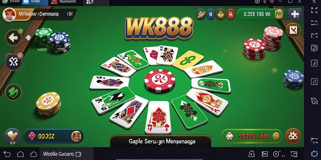 Tampilan gameplay Gaple yang seru dan interaktif.